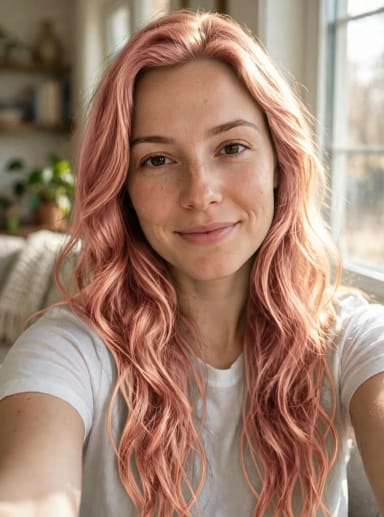 Haarfarben: Roségold