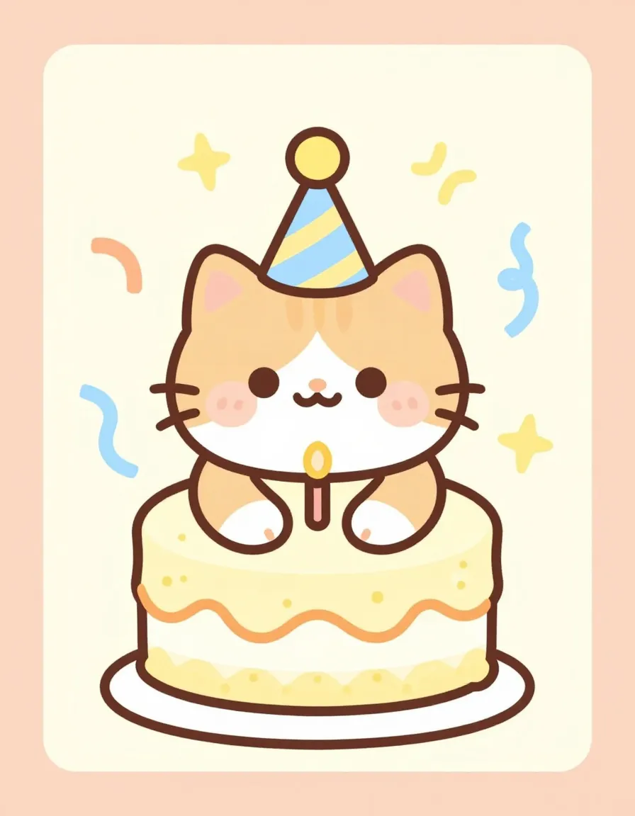 Cute cat party