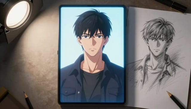 Anime art created without a commission queue