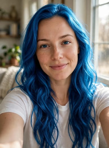 Haarfarben: Blau