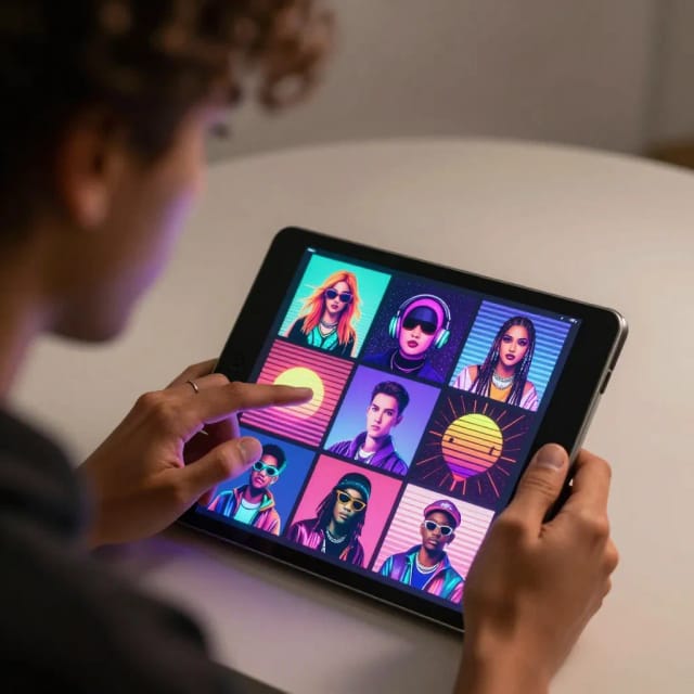 Choose a genre and style in album cover maker