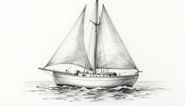Photo turned into a hand-drawn sketch by AI