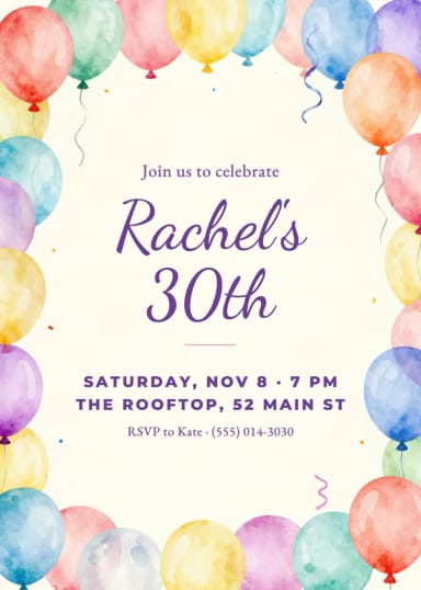 Invitations: Birthday