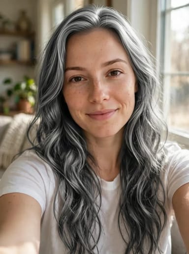 Haarfarben: Grau meliert