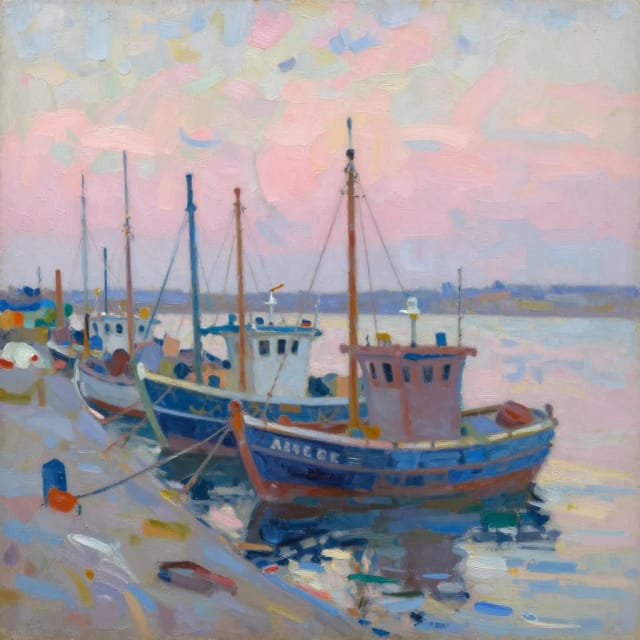 Impressionist harbor