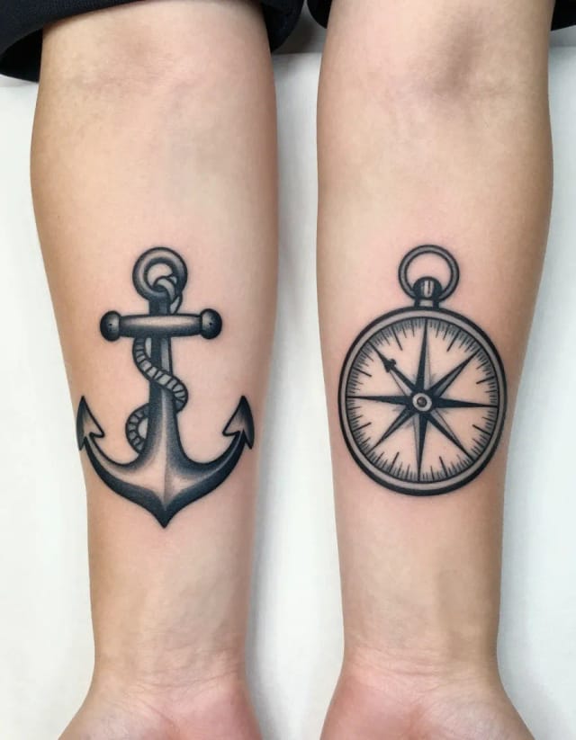 Anchor & compass