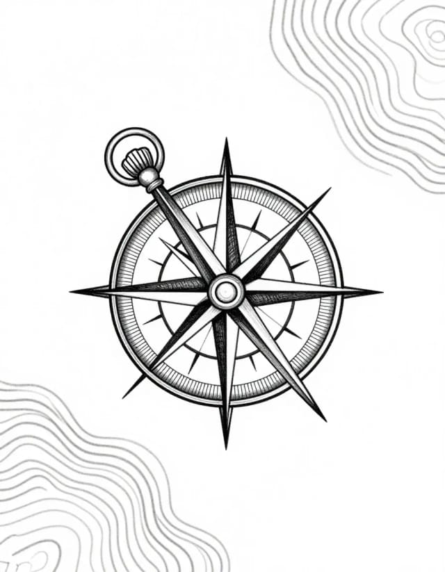 Compass & map lines
