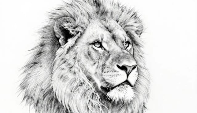 Photo converted into graphite lines and shading