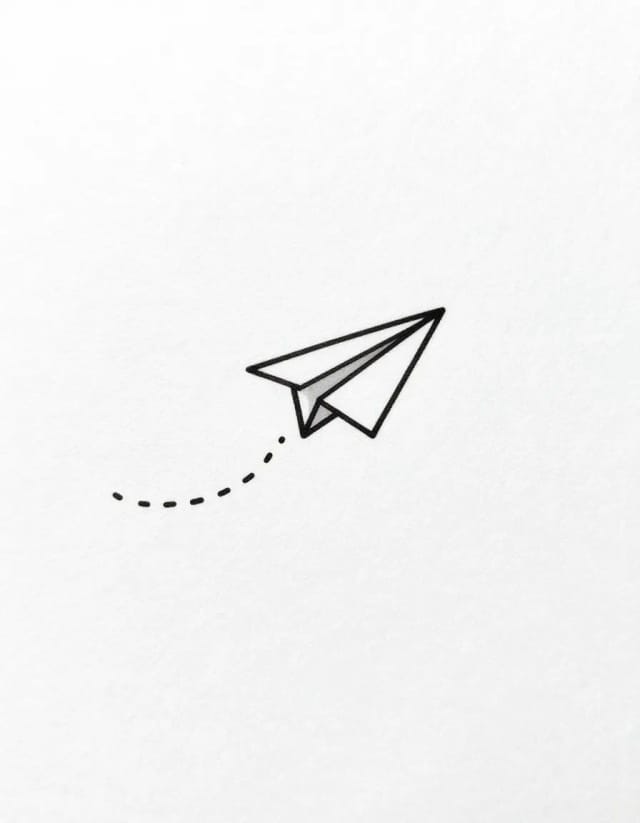 Tiny paper plane