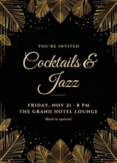 Invitations: Elegant party