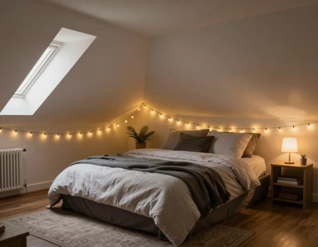 Cozy attic guest nook