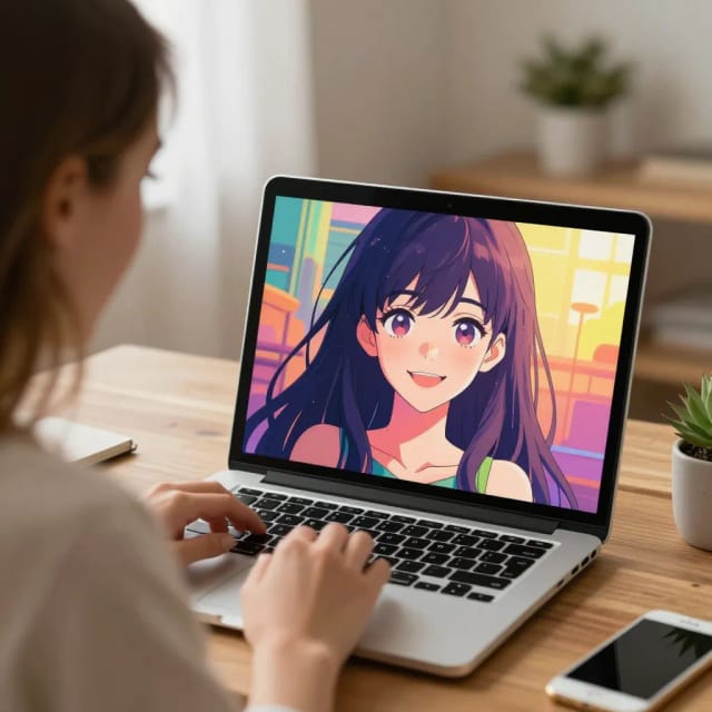 AI Anime Generator creating an anime character