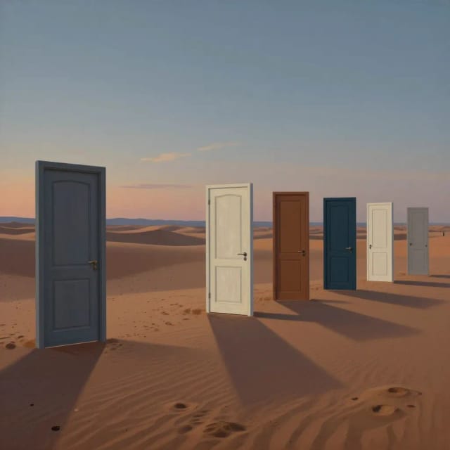 Surreal desert doors