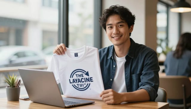 Simple upload flow generating a t-shirt mockup