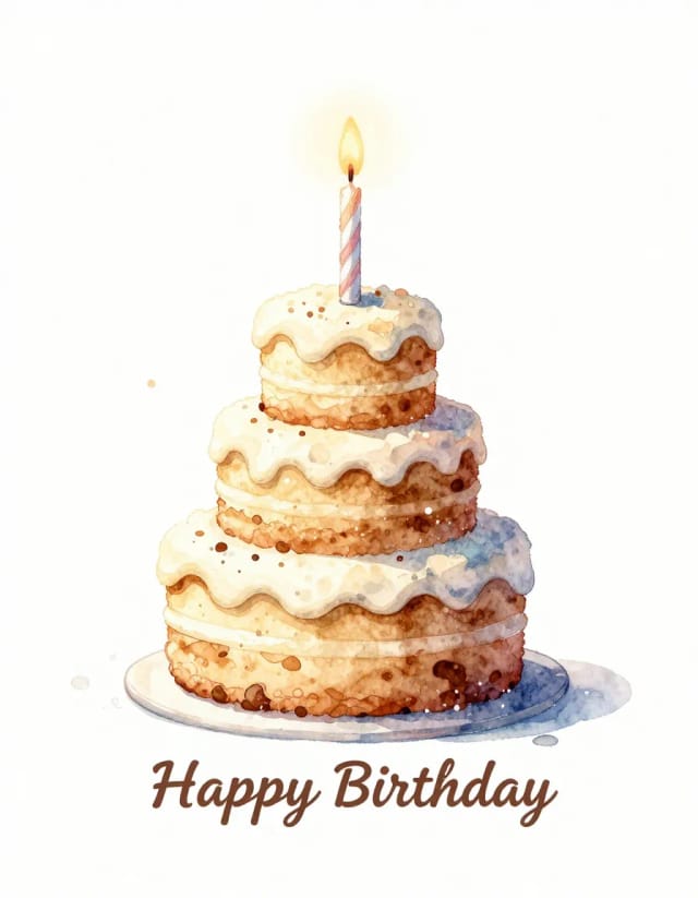 Watercolor cake