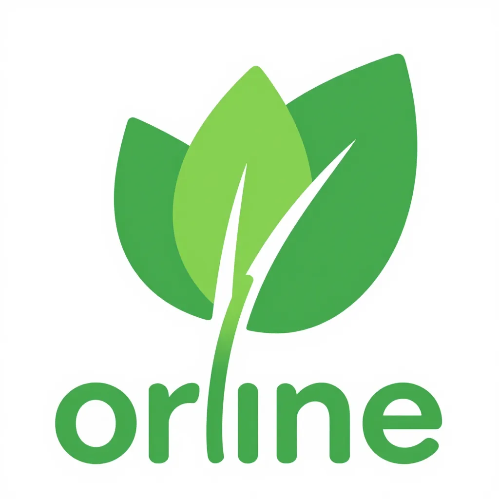 Organic leaf wordmark