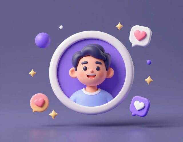 Illustration explaining what does pfp mean on social apps