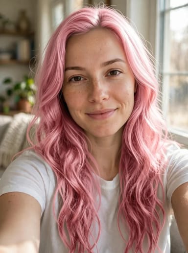 Haarfarben: Pastellrosa