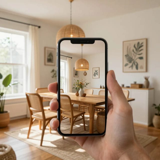 Room redesigned with AI Home Decor result