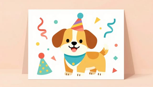 Birthday card generator building a full card layout